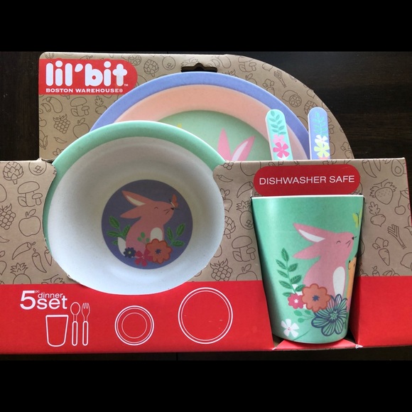 Lil’ Bit 5 Piece Children’s Dinner Ware Set - Picture 1 of 4